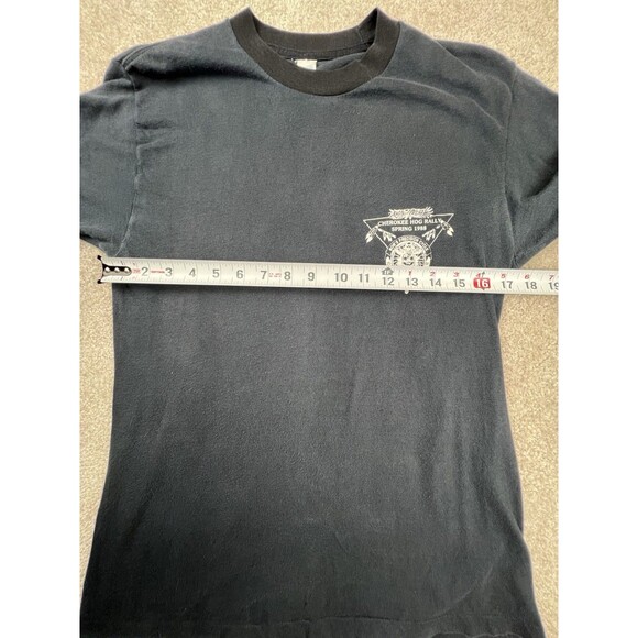 Vintage 1988 Cherokee Rally Bobs Precision Cycle Motorcycle Art Shirt Size Large - Picture 7 of 8